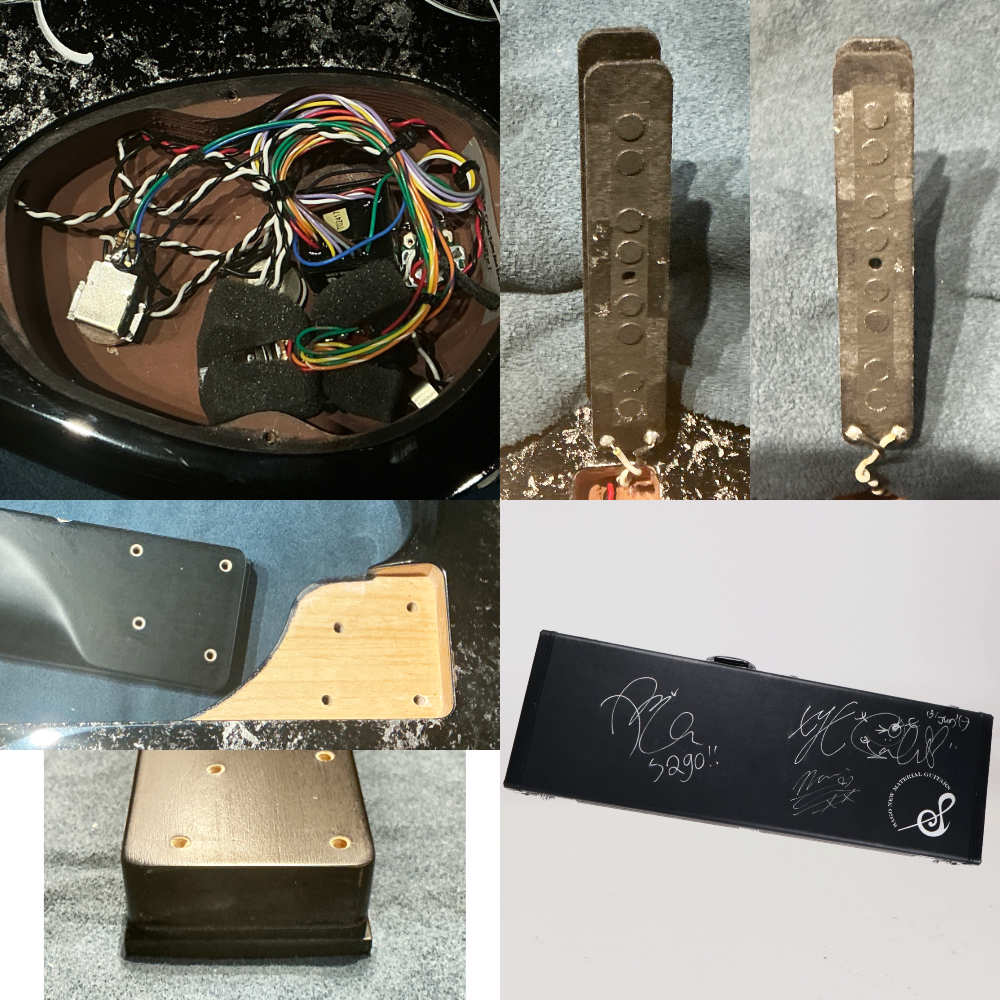 【中古】SAGO サゴ Custom Model RIO Mary’s Blood 2019年製 エレキベース メンバー全員の直筆サイン入り 内部 