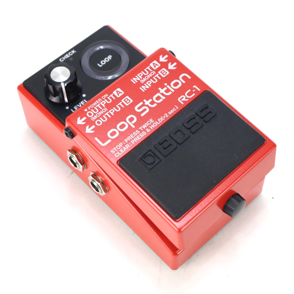 【中古】 ループステーション エフェクター BOSS RC-1 Loop Station ボス ギターエフェクター 斜めアングル画像