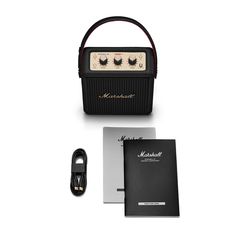 Marshall マーシャル Stockwell III Black and Brass Bluetooth ワイヤレススピーカー 製品内容