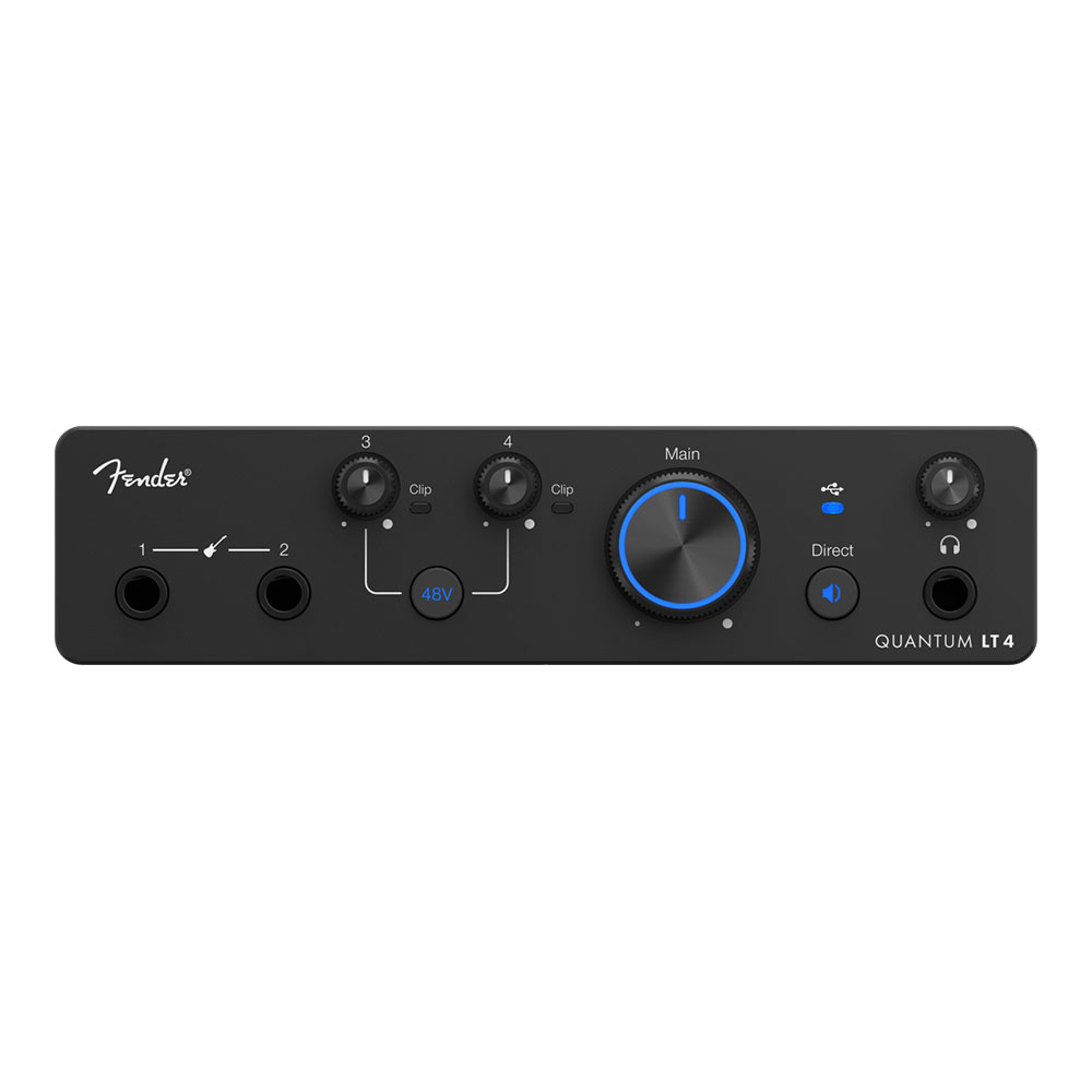 Fender フェンダー Quantum LT 4 USB-C Audio Interface USB-Cオーディオインターフェイス 正面