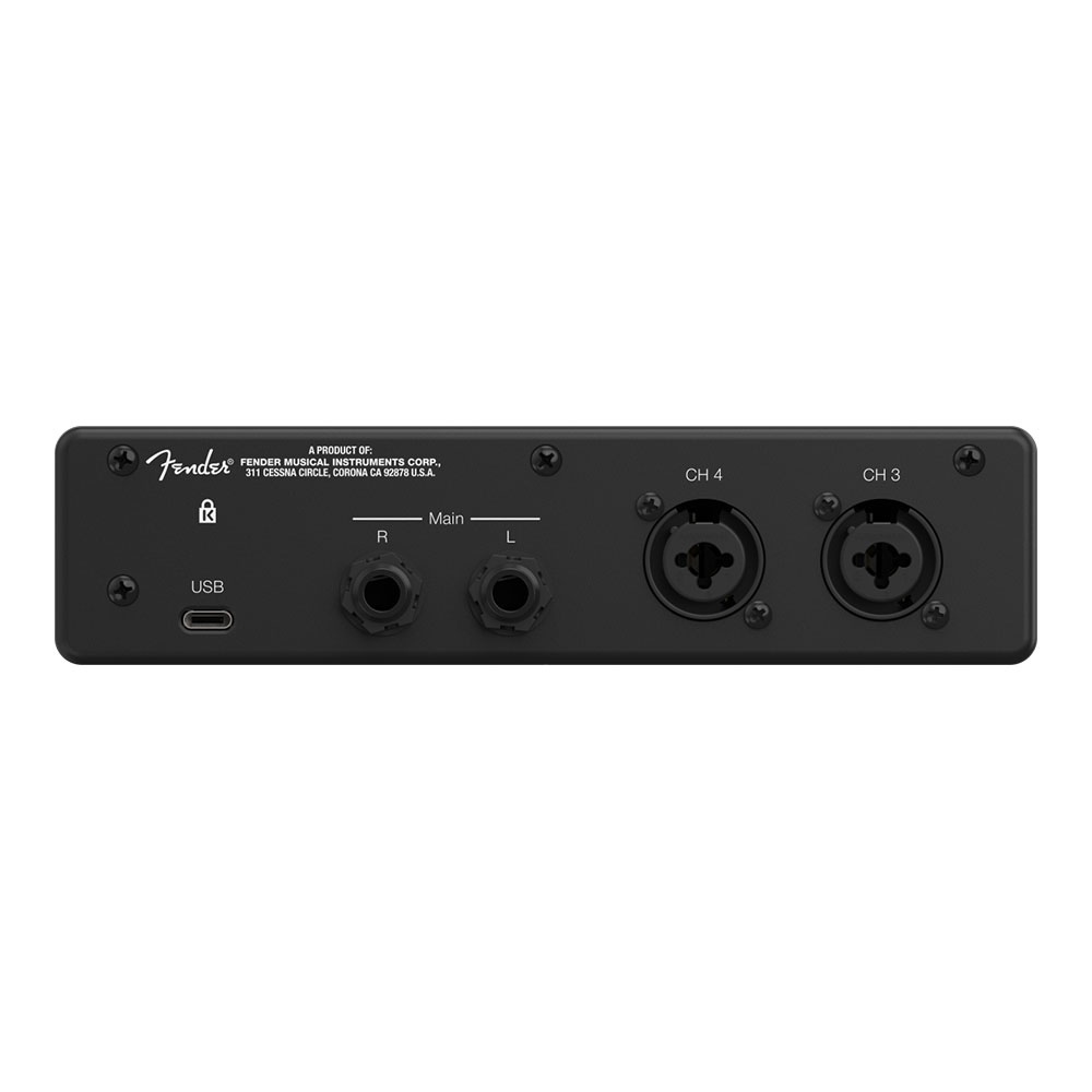 Fender フェンダー Quantum LT 4 USB-C Audio Interface USB-Cオーディオインターフェイス 背面