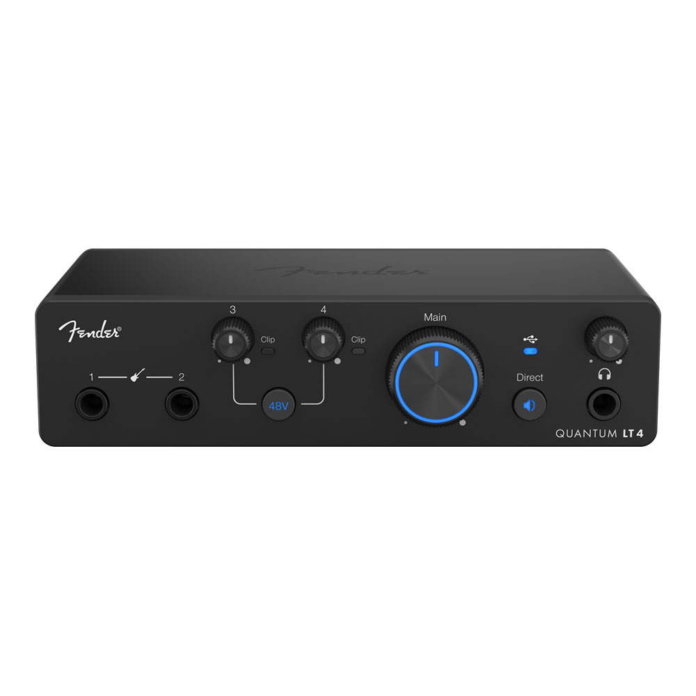 Fender フェンダー Quantum LT 4 USB-C Audio Interface USB-Cオーディオインターフェイス 正面