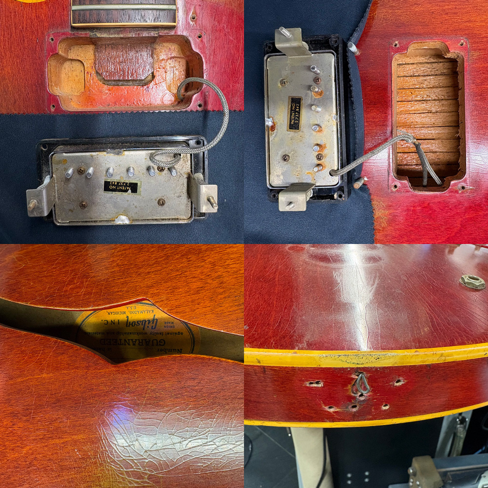 【中古】Gibson ギブソン ES-335 Cherry 1966年製 Bigsby増設 セミアコ エレキギター ピックアップなど