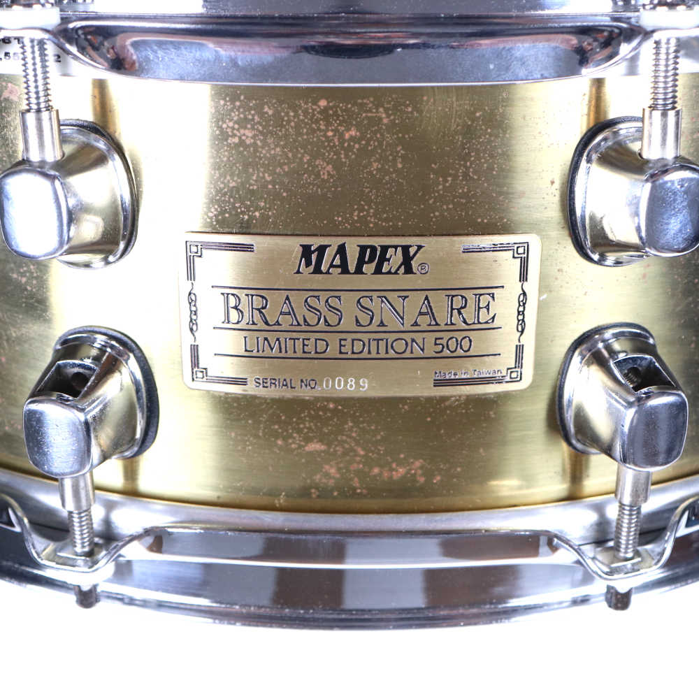 【中古】 スネアドラム メイペックス MAPEX BRASS SNARE LIMITED EDITION 500 14x5.5 スネアドラム シリアル番号画像