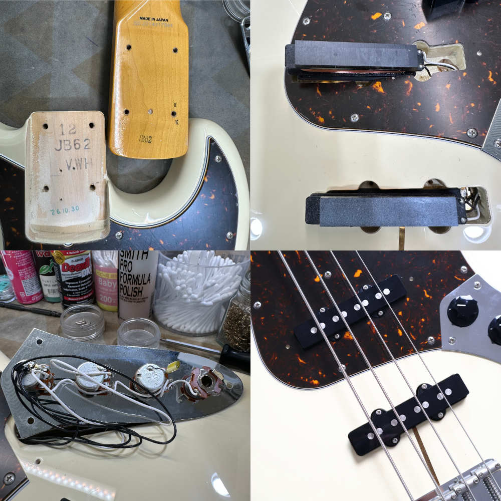 【中古】 エレキベース FENDER JAPAN JB62 VWH 2014年製 フェンダージャパン ジャズベース JAZZ BASS 詳細画像