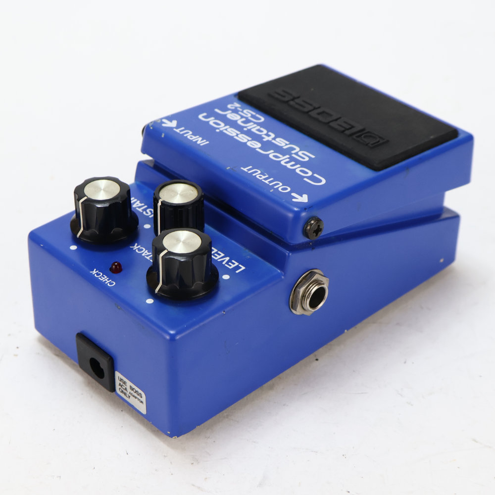 【中古】コンプレッサー エフェクター BOSS CS-2 Compression Sustainer Made in Japan ギターエフェクター 側面