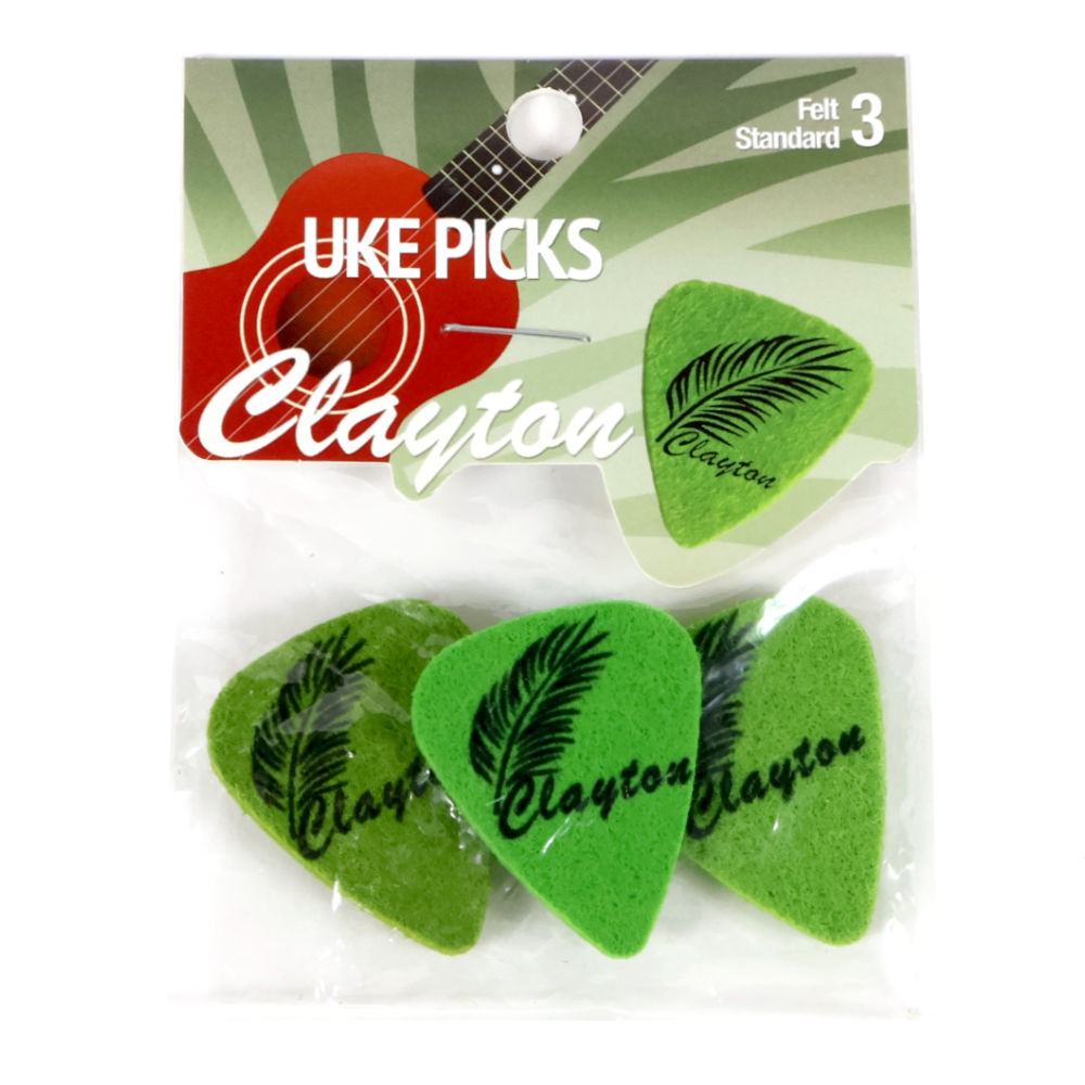 【訳あり】 Clayton USA クレイトン UKW/3 Uke Picks Palm Leaf ウクレレピック フェルトピック 3枚セット アウトレット