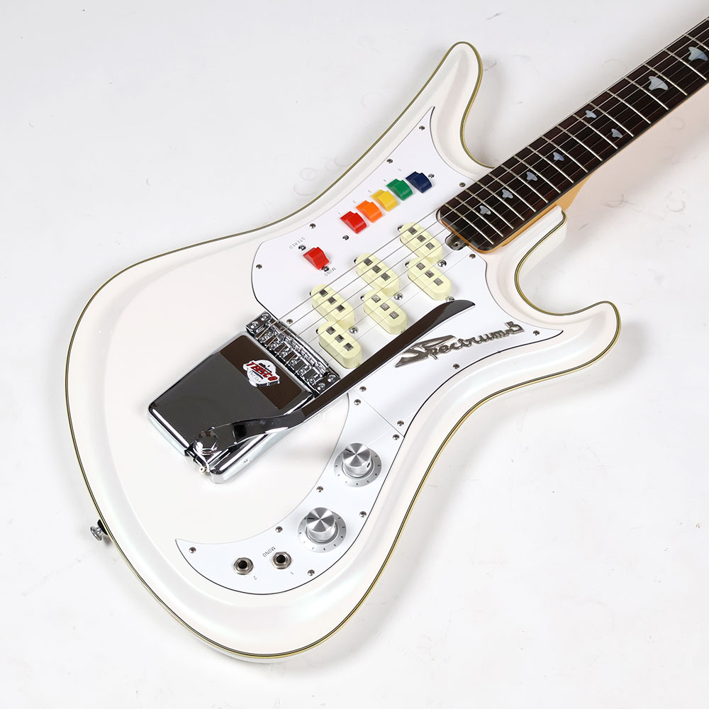 【中古】Teisco テスコ SP-5 Spectrum 5 Reissue Pearl White 1992年製 スペクトラム5 エレキギター 復刻記念テレホンカード付き ボディ