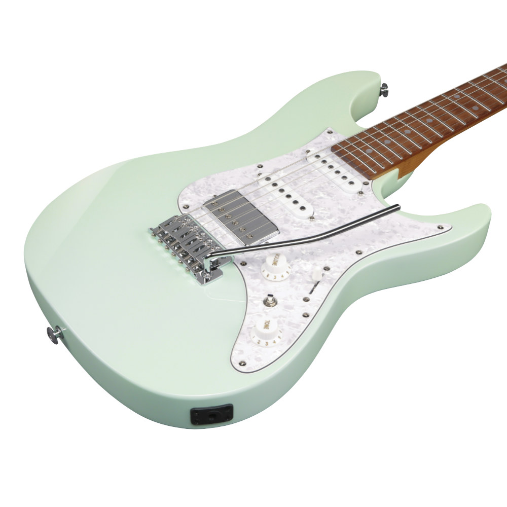 IBANEZ アイバニーズ AZ22S2-MGR AZ Standard SSH Mint Green エレキギター ボディ斜めアングル画像