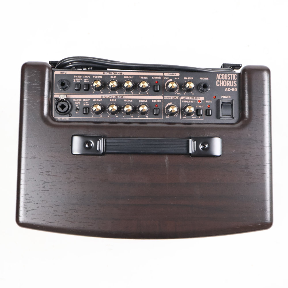 【中古】 アコギアンプ ローランド ROLAND AC-60-RW アコースティックギター用アンプ アコギアンプ ローズウッド調 上面