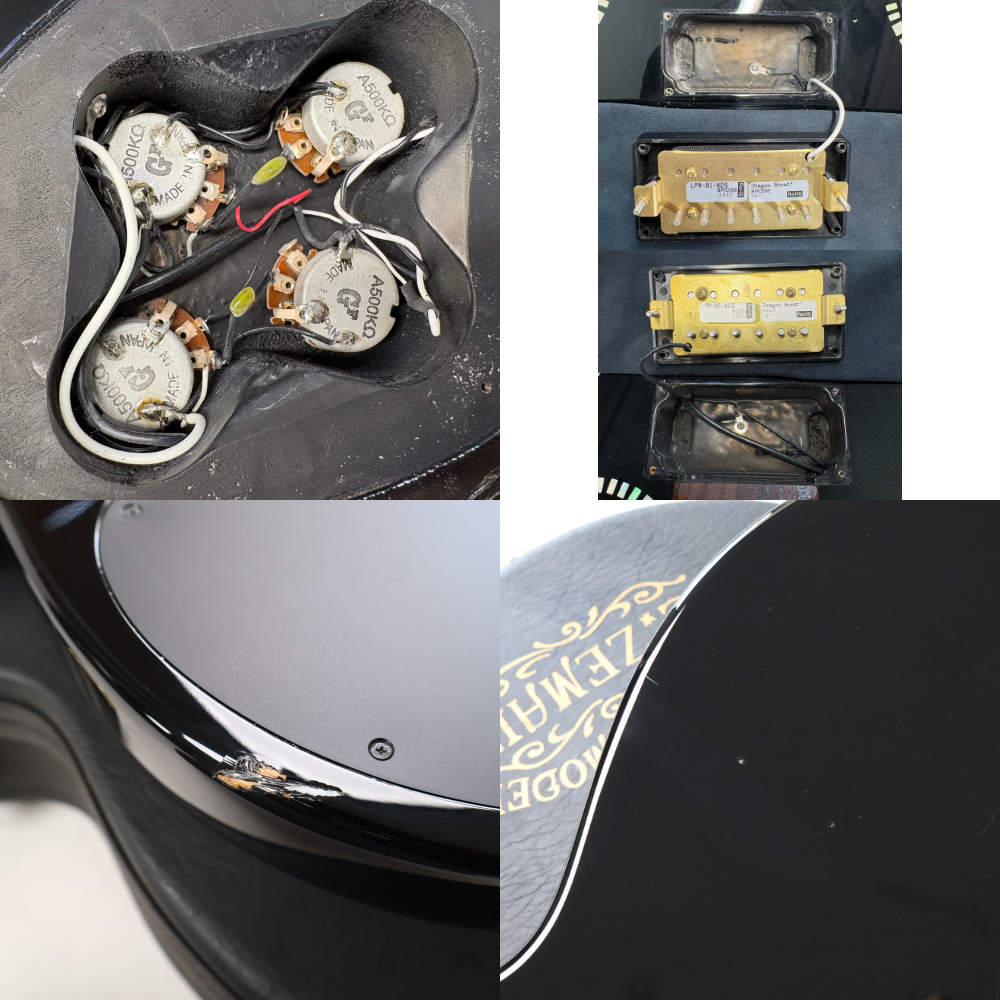 【中古】 エレキギター ZEMAITIS Antanus A24SU BLACK PEARL DIAMOND ゼマイティス Antanus Superior Series ゼマティス ホワイトパールハート 内部 傷