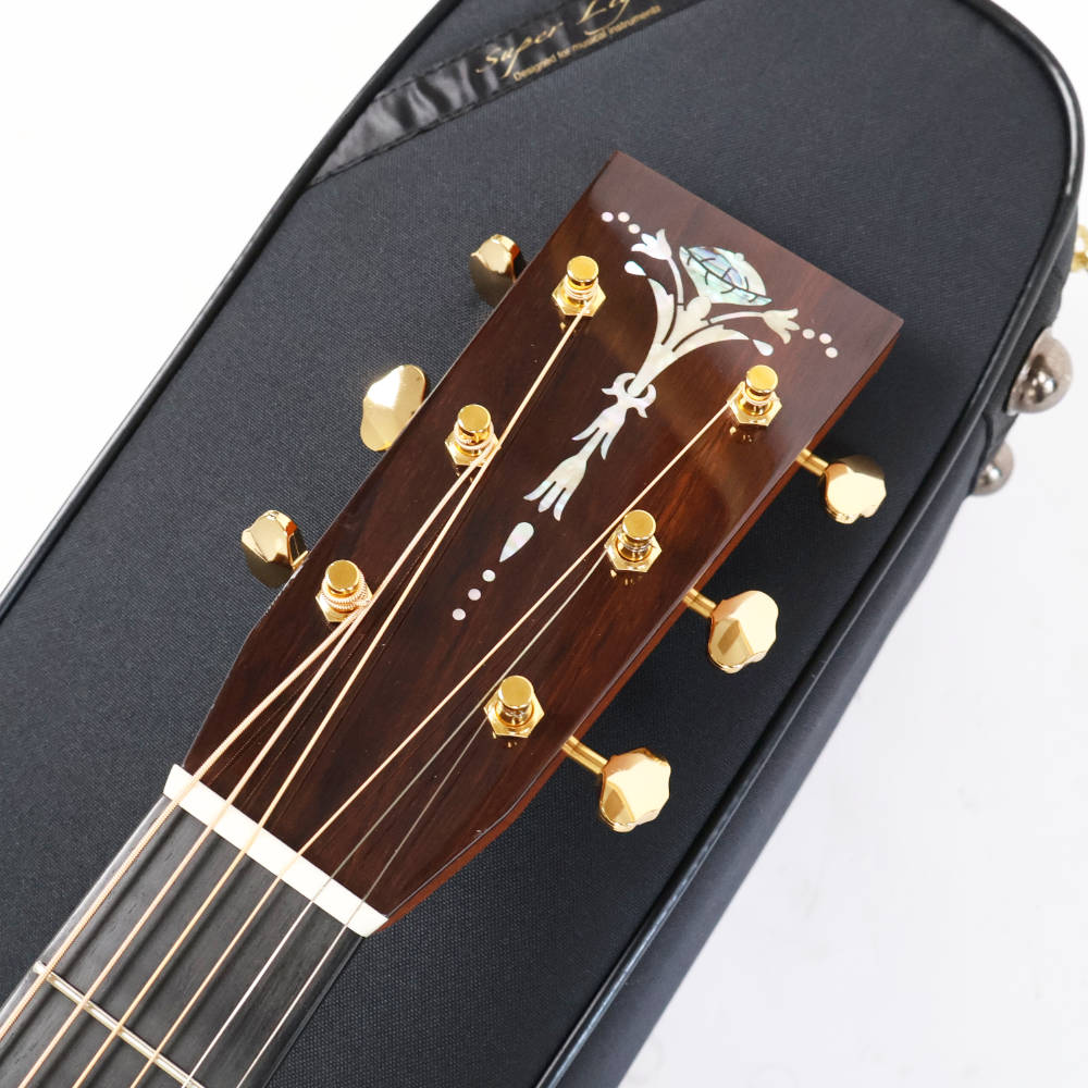【中古】 アコースティックギター Asturias E.C. CUSTOM 2025年製 L.R.Baggsピックアップ搭載モディファイあり ヘッド画像
