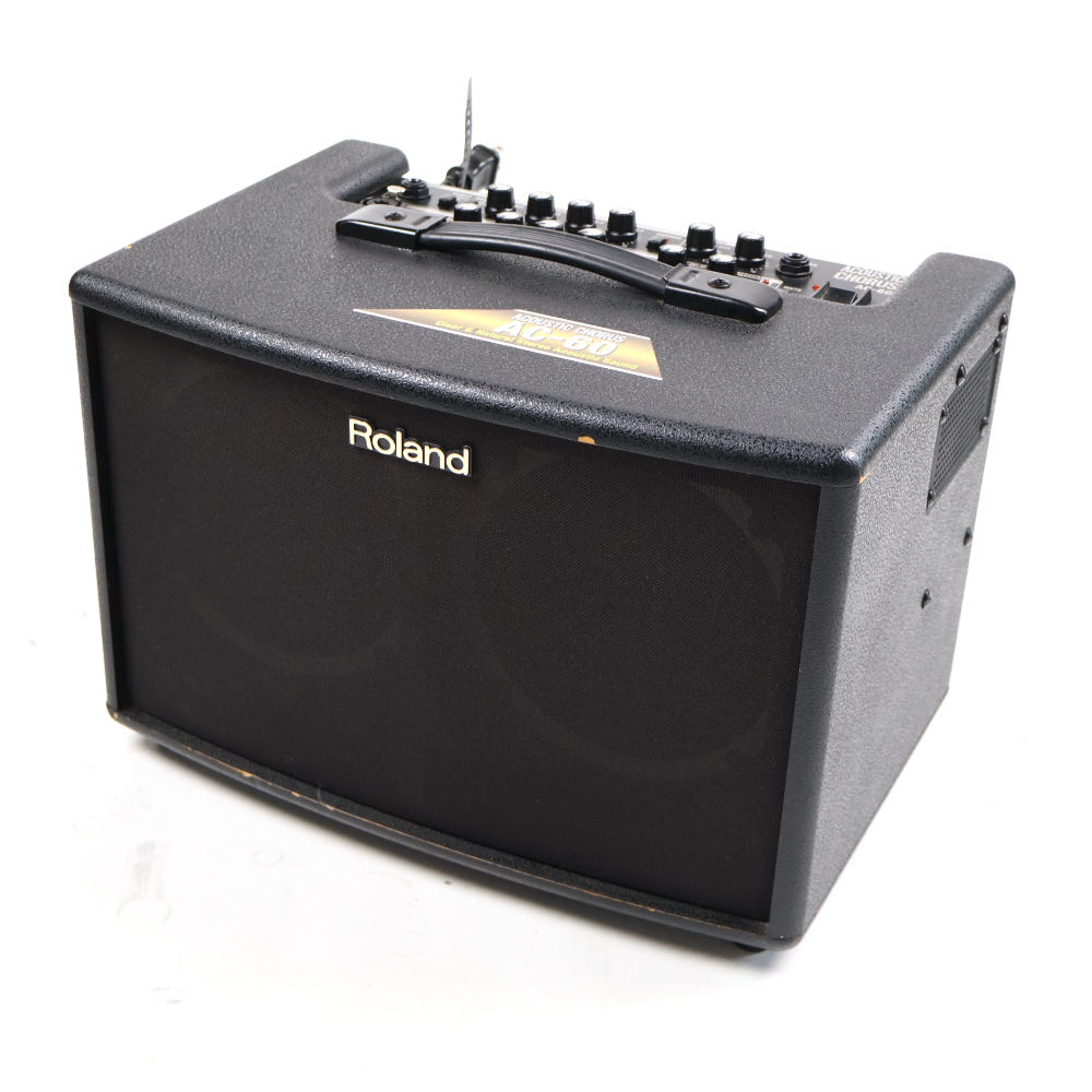 【中古】 アコギアンプ ローランド ROLAND AC-60 アコースティックギター用アンプ アコギアンプ 斜めアングル画像