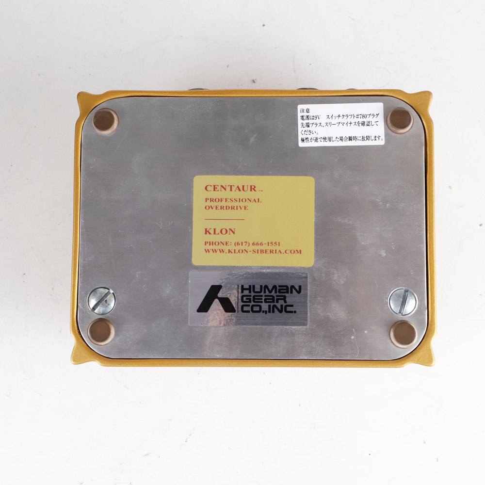 【中古】KLON Centaur Professional Overdrive Gold No Picture ケンタウロス ゴールド ノーピクチャー 裏面