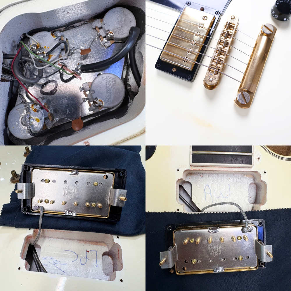【中古】 エレキギター Gibson Les Paul Custom  Alpine White 1999年製 ギブソン レスポールカスタム ホワイト 内部 