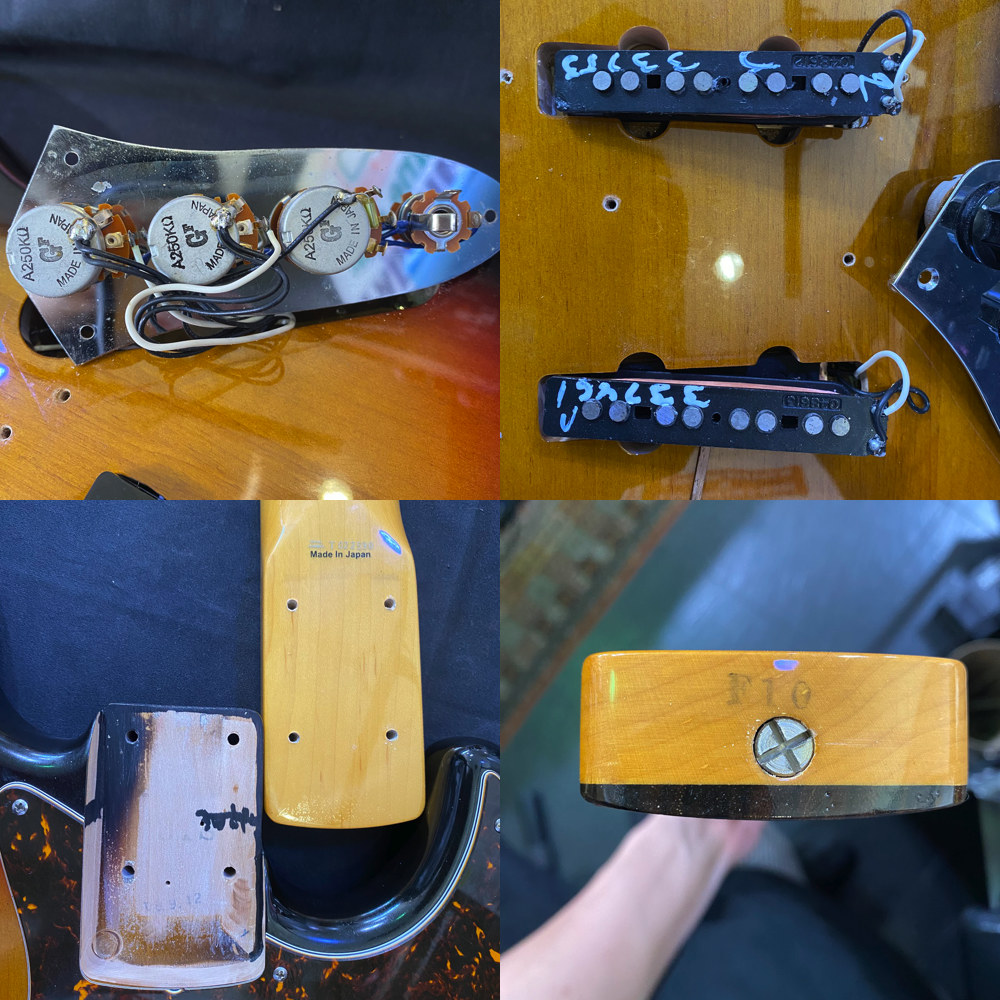 【中古】 Fender Japan フェンダージャパン ジャズベース JB62-US 3TS 2008年製 エレキベース ピックアップ