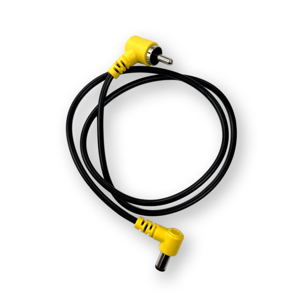 CIOKS チョークス Flex Cable Line6 Stomp 50cm 2，5mm DC 3050 センターマイナス L 型DCプラグ yellow