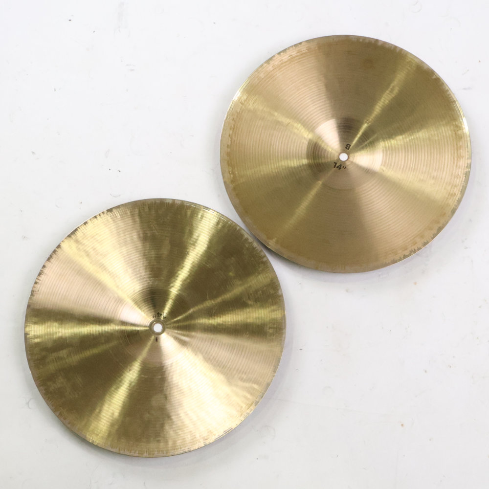 【中古】 ハイハットシンバル パイステ PAISTE Formula 602 14インチ ペア 1970s ビンテージシンバル 裏面