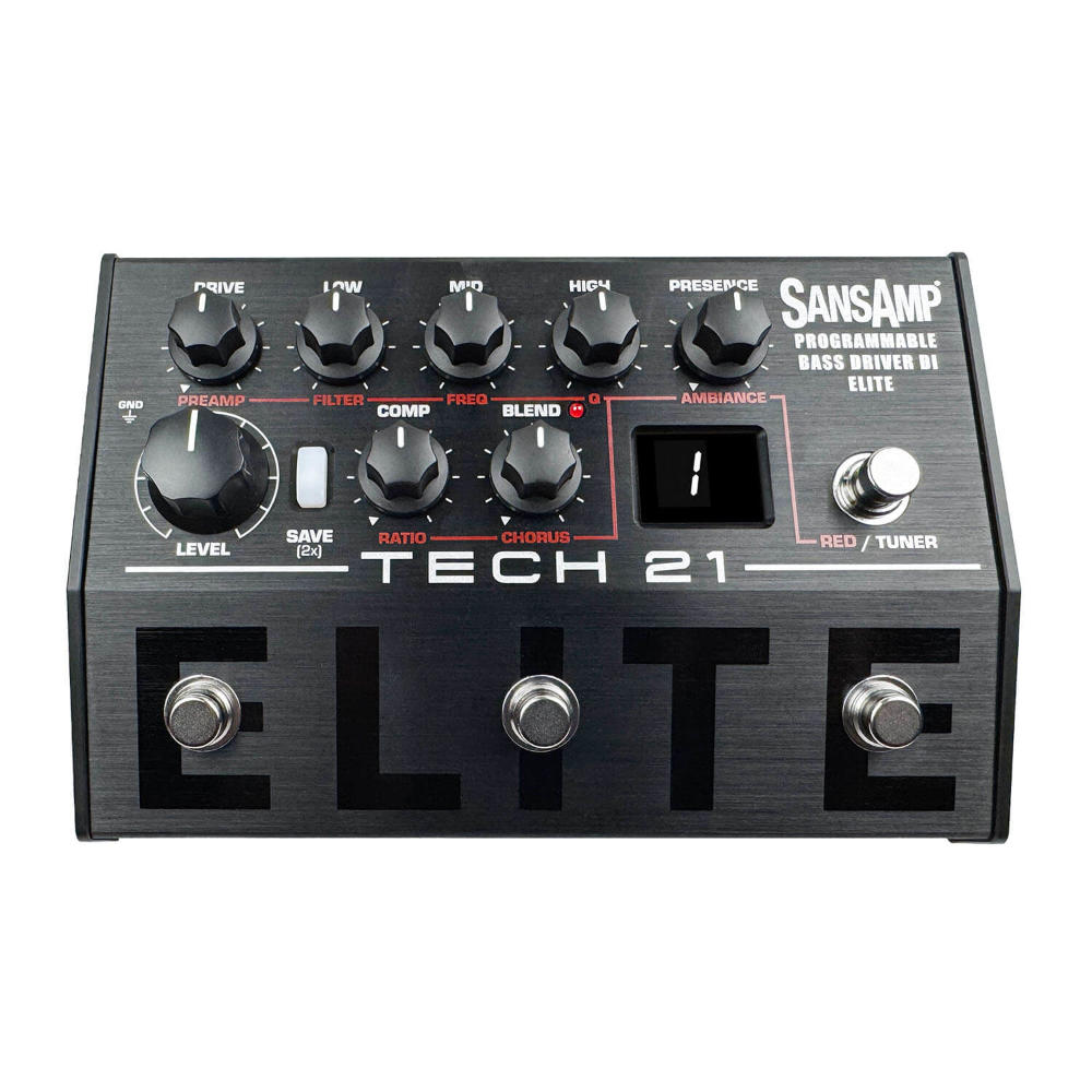 TECH21 テック21 PBDR-EL SansAmp Programmable Bass Driver ELITE サンズアンプ ベース用プリアンプ DI ダイレクトボックス