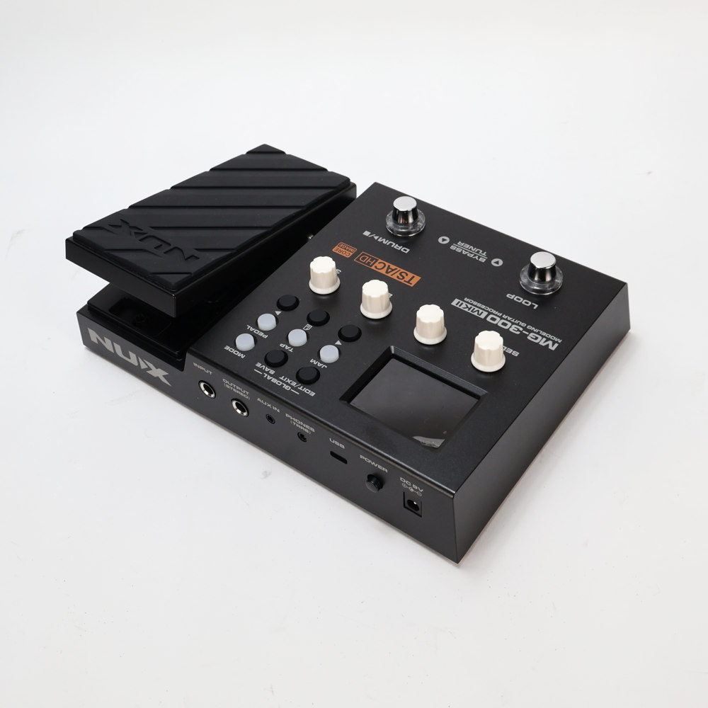 【中古】 NUX ニューエックス MG-300 MKII アンプモデラー マルチエフェクター ギターエフェクター 側面