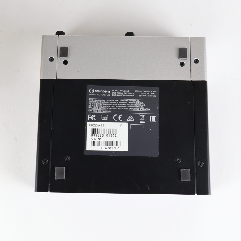 【中古】 オーディオインターフェイス Steinberg UR22mkII スタインバーグ USBオーディオインターフェース UR22 mk2 裏面