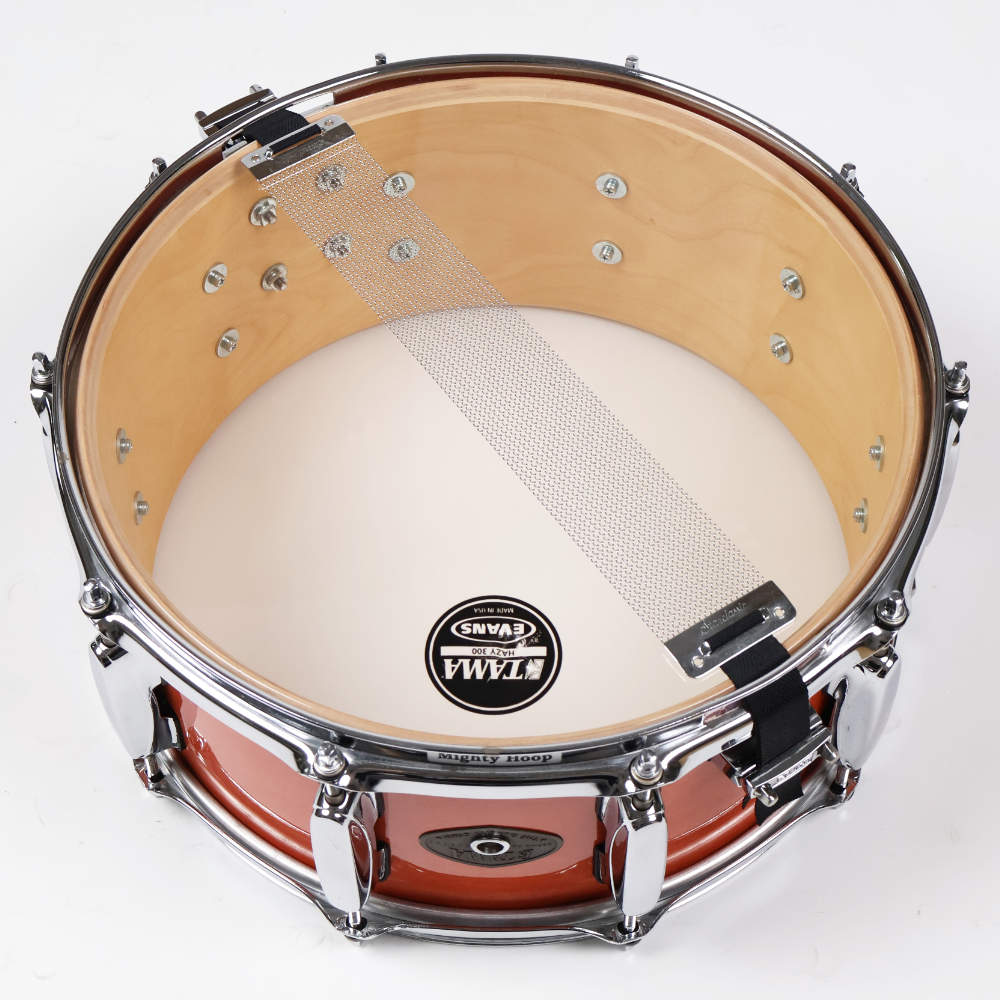 【中古】  スネアドラム タマ TAMA ウッドシェル スネアドラム 14ｘ6.5 1990s 本体画像 裏