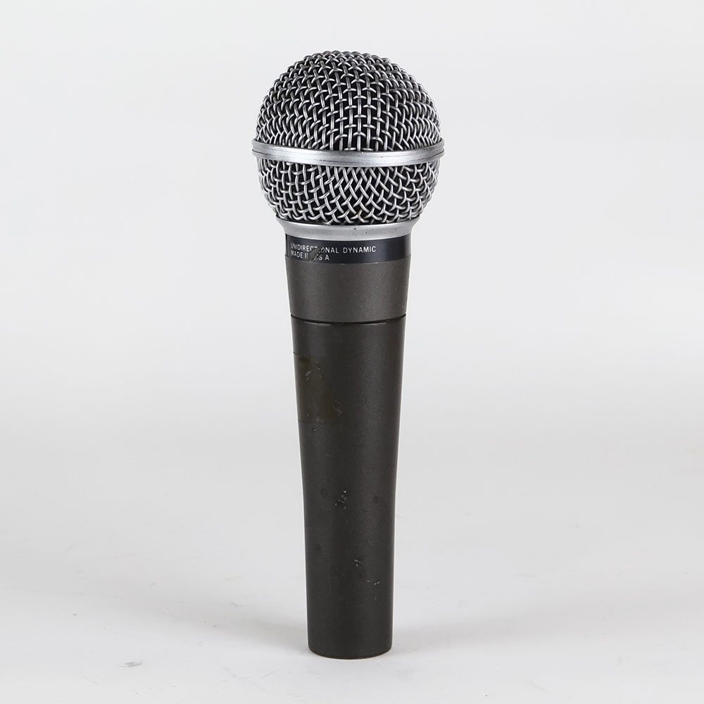 【中古】 マイク ダイナミックマイク ボーカル用 SHURE SM58 ポルシェロゴ Made in USA シュアー 58 ゴッパ シュア 正面