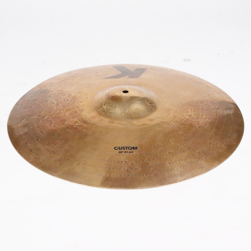 【中古】 ライドシンバル ジルジャン ZILDJIAN K.Zildjian K Custom Ride 20インチ ライドシンバル 80s〜90s 本体画像 斜め 