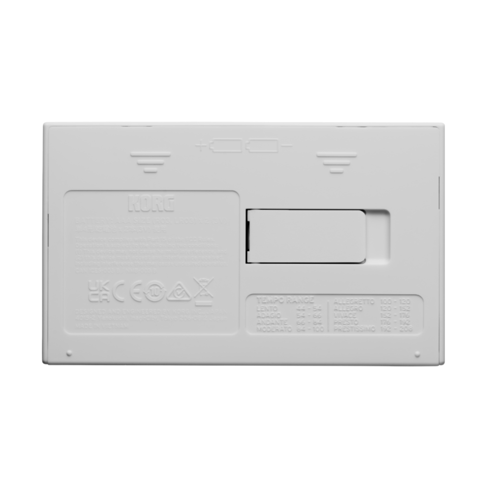 チューナーメトロノーム コルグ KORG TM-1 WH 吹奏楽 管楽器 弦楽器 ブラスバンド オーケストラ チューナー&メトロノーム リア画像