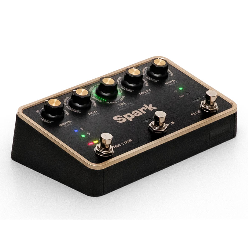 Positive Grid ポジティブグリッド Spark PEDAL アンプリグ  エフェクトプロセッサー ルーパー フットペダル 斜めアングル画像