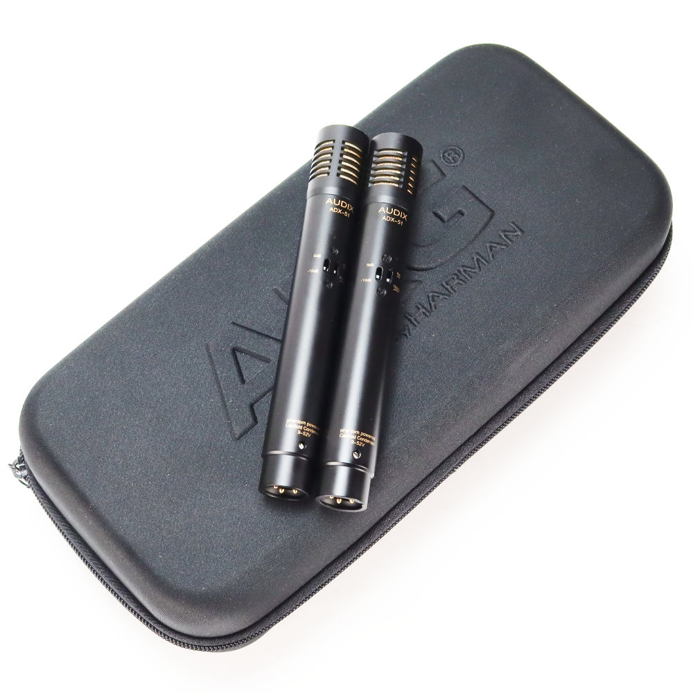 【中古】 AUDIX ADX51 Pair ペア AKG製ケース付き スタジオ用コンデンサーマイク 2本セット