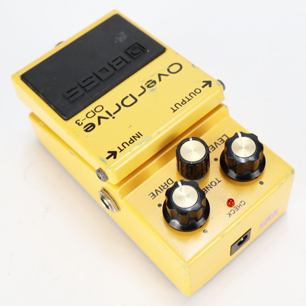 【中古】 オーバードライブ エフェクター BOSS OD-3 Over Drive ギターエフェクター 本体画像 斜め 