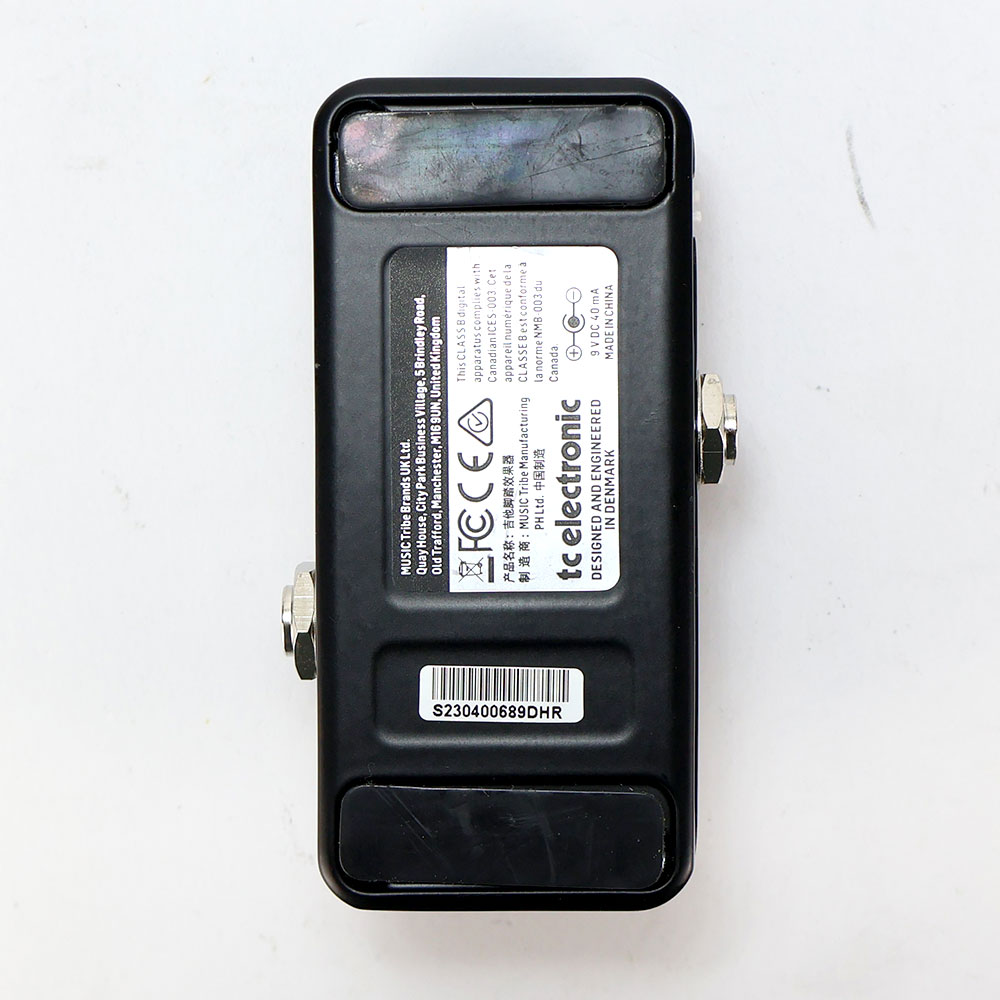 【中古】 tc electronic PolyTune 3 noir バッファー内蔵 ペダルチューナー 裏面