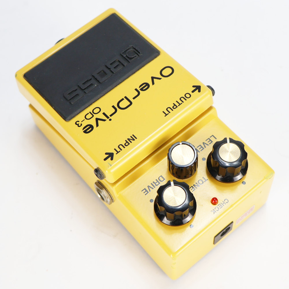 【中古】 オーバードライブ エフェクター BOSS OD-3 Over Drive ギターエフェクター 本体画像 斜め 