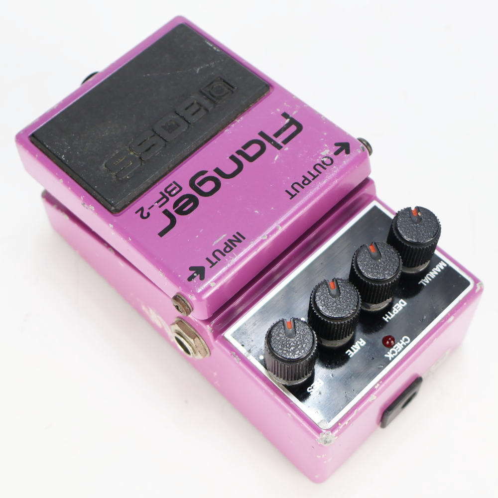 【中古】 フランジャー BOSS BF-2 Flanger Made in Japan ボス ギターエフェクター フランジャー 本体画像 斜め