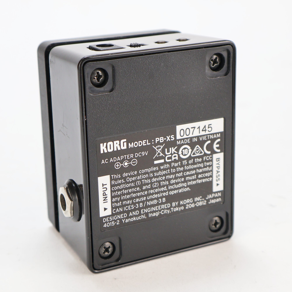 【中古】 KORG PITCHBLACK XS PB-XS  ペダルチューナーピッチブラック 裏面