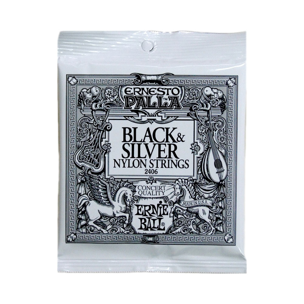 ERNIE BALL 2406 ブラック/シルバー クラシックギター弦