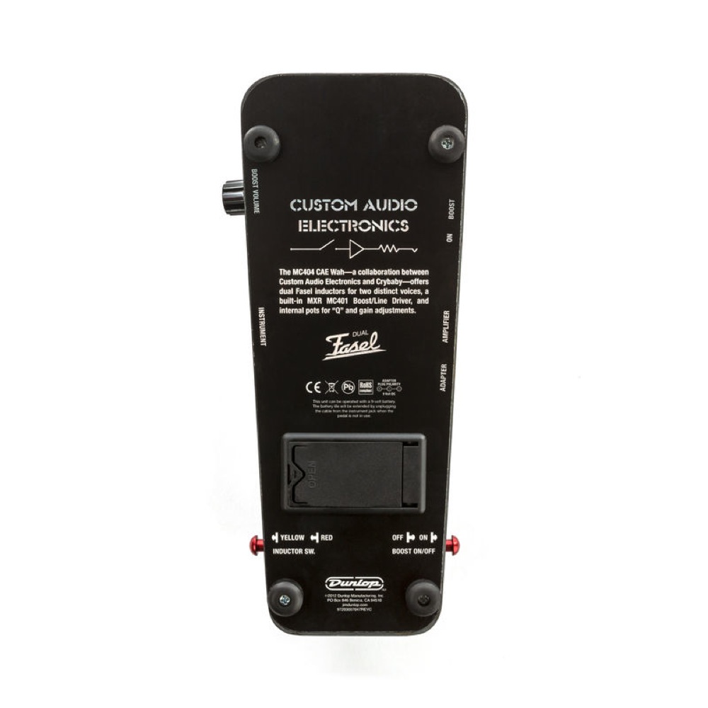 MXR MC404 DUAL INDUCTOR WAH ギターエフェクター 裏面の画像