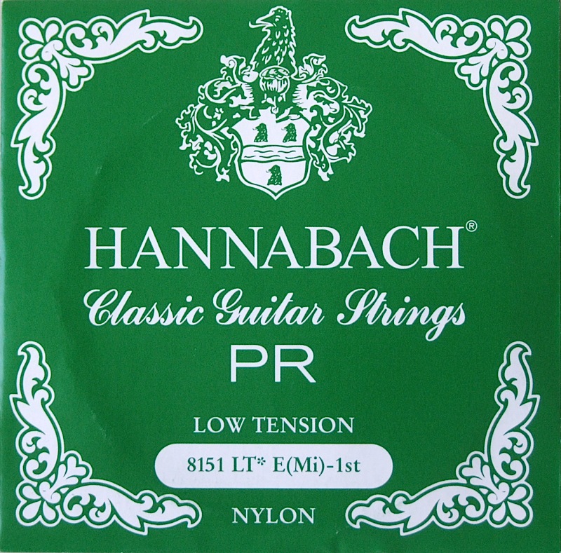 HANNABACH E8151 LT-Green E/1 クラシックギター 1弦用 バラ弦 1本