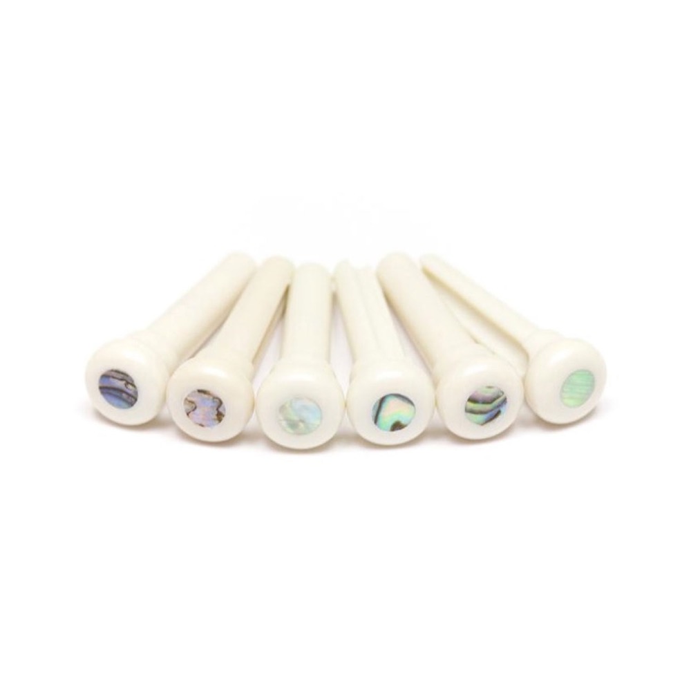 GRAPH TECH PP-1000-00 TUSQ BRIDGE PINS 4MM WHITE/PAUA DOT ブリッジピン