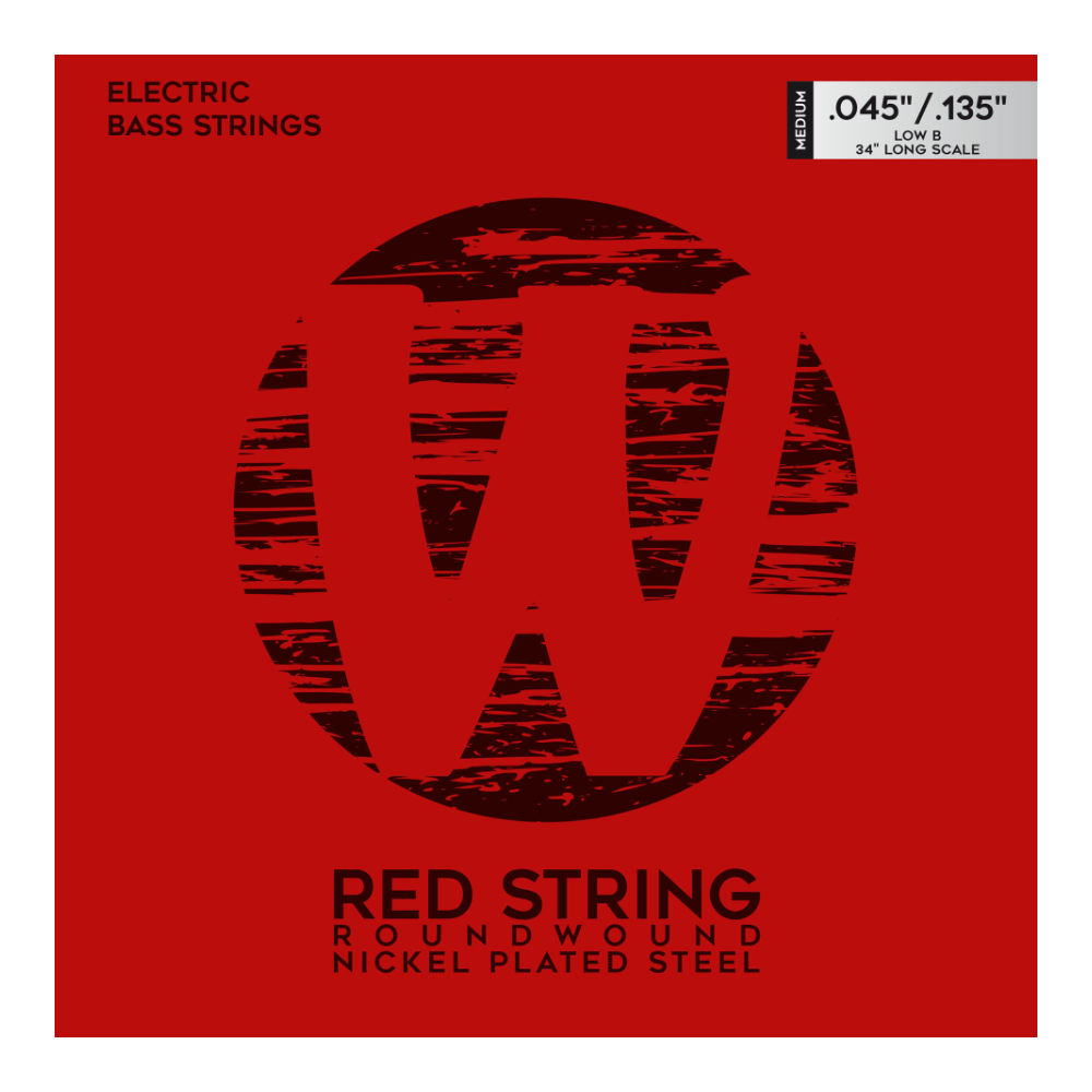 WARWICK 46301 RED nickel 5-string Set M Low B 045-135 5弦ベース弦