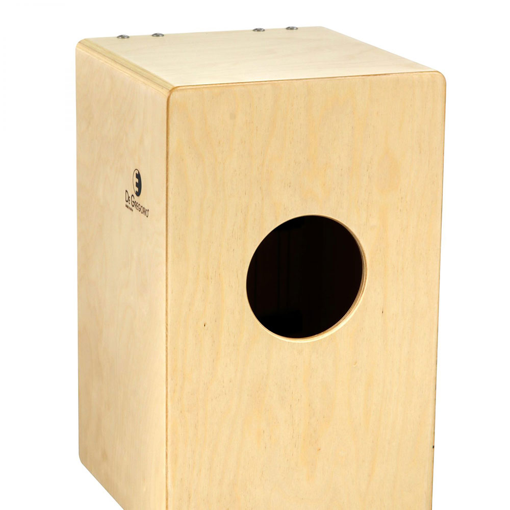 DG CAJON Chanela BLACK カホン ソフトケース付き サウンドホール部