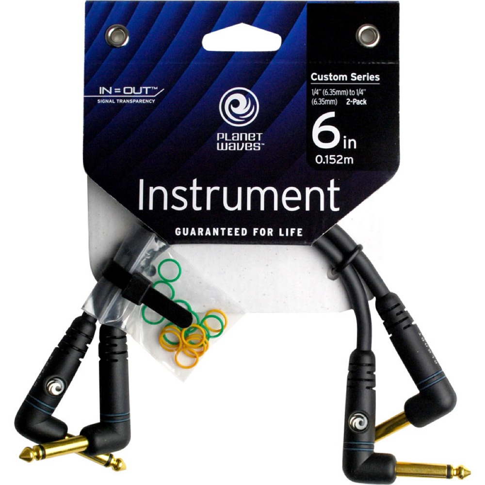 Planet Waves by D'Addario PW-PRA-205 15cm LL パッチケーブル 2パック