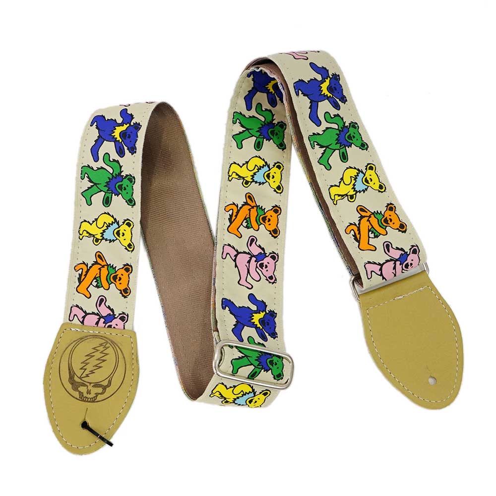 souldier straps Grateful Dead Dancing Bears TAN ギターストラップ