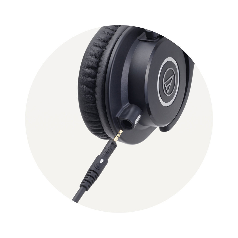 AUDIO-TECHNICA ATH-M40x 密閉型 モニターヘッドホン メンテナンスが手軽に行なえる着脱コード(バヨネット式ロック機構)を採用