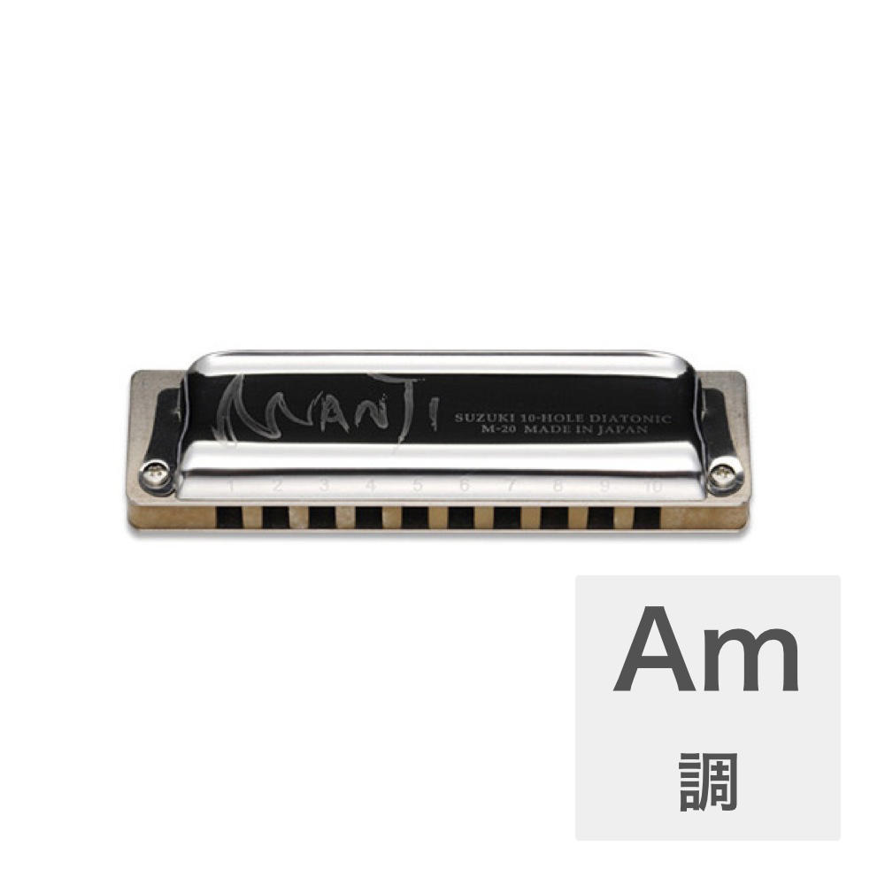 SUZUKI MANJI M-20 Am 10穴ハーモニカ