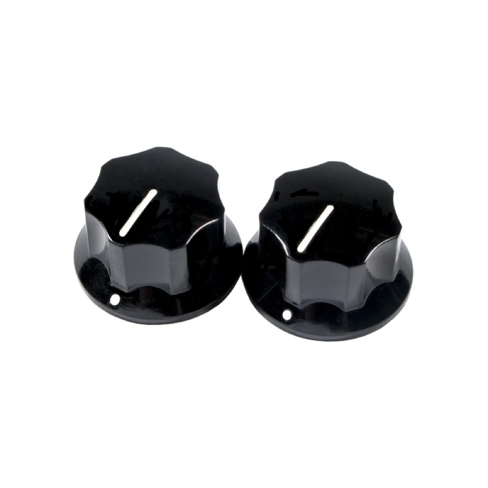Fender Pure Vintage 1965 Jaguar Skirted Knobs Black ノブ