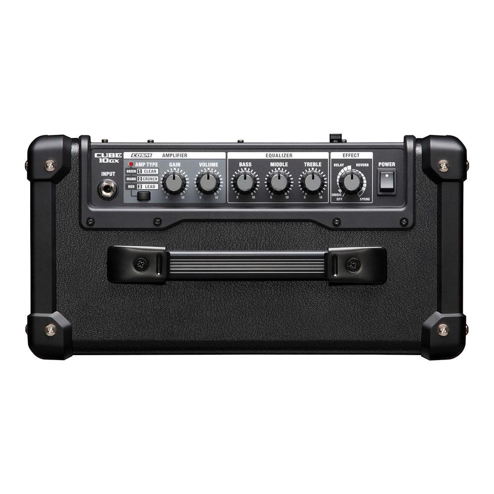 ギターアンプ ローランド ROLAND CUBE-10GX 小型ギターアンプ コンボ エレキギター アンプ 上部、コントロール部