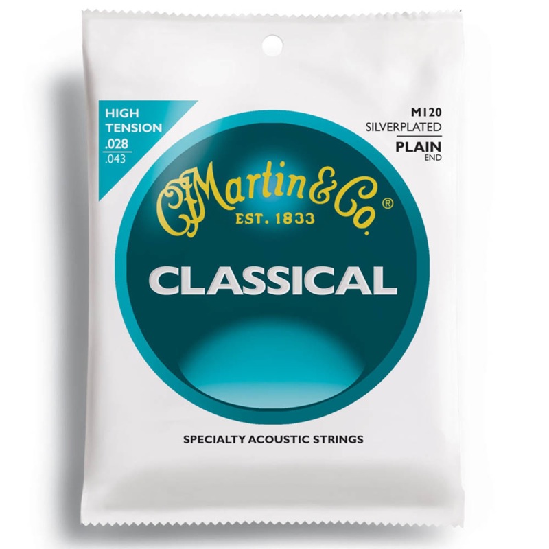 MARTIN M120 Classical Silverplated Plain End/High Tension クラシックギター弦×3セット
