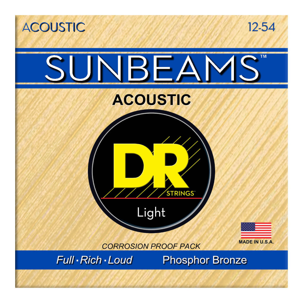 DR SUNBEAM DR-RCA12 LIGHT アコースティックギター弦×3セット